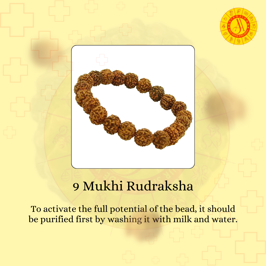 Nepal Origin 9 Mukhi Rudraksha – Divine Blessings of Goddess Durga & Protection