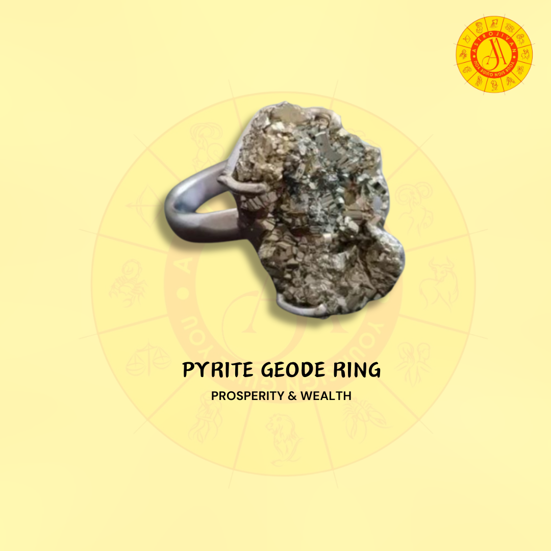 Pyrite Geode Ring