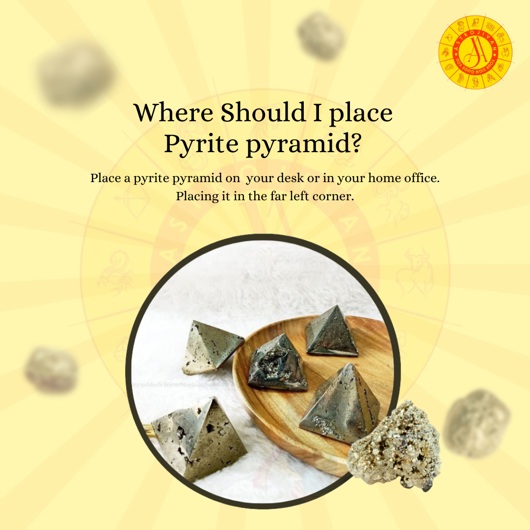 Natural Pyrite Stone Money Attraction Pyramid for Home & Office